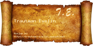 Trautman Evelin névjegykártya